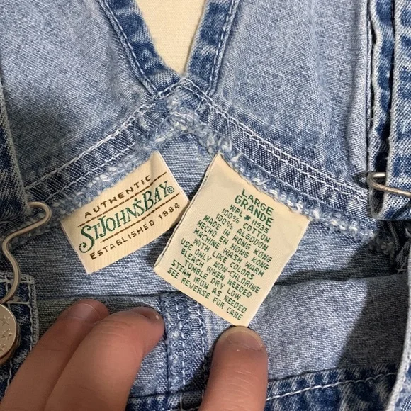 Vintage St. John’s Bay Denim Overall Shorts